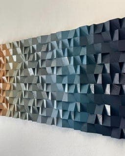 Geometric Wood Art - Coastal Dream