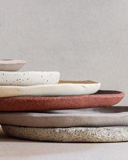 Handmade Glazed Stoneware Dinnerware Set: Rustic Neutral Pottery