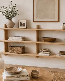 Wooden Wall Shelf for Living Room, Kitchen & Entryway | Small or Large