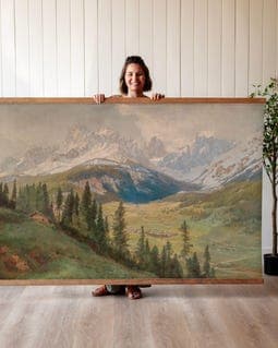 Mountain Tapestry Wall Hanging: Extra Large Oil Painting Print | 644