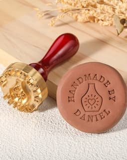 Custom Clay Stamp with Your Name, Personalized Pottery Stamp, Clay Signature, Custom Logo Stamp