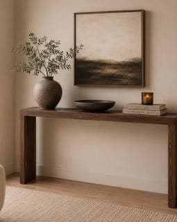 Entryway Console Table Narrow Console Table for Entryway Slim Wooden Sofa Table Custom Behind Couch Hallway Table Modern Apartment Furniture