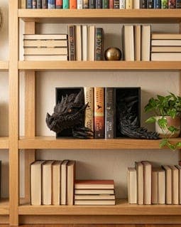 Dragon Bookend | Fourth Wing Bookshelf Decor | Fantasy Book Nook Gift for Readers